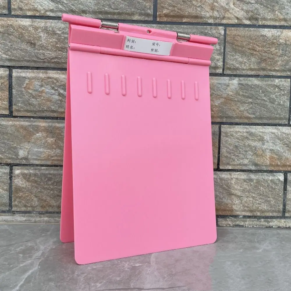 Waterproof ABS Patient Folder Colorful Lightweight Folding File Folder Practical Clip Plate Clipboard Folder Office Supplies