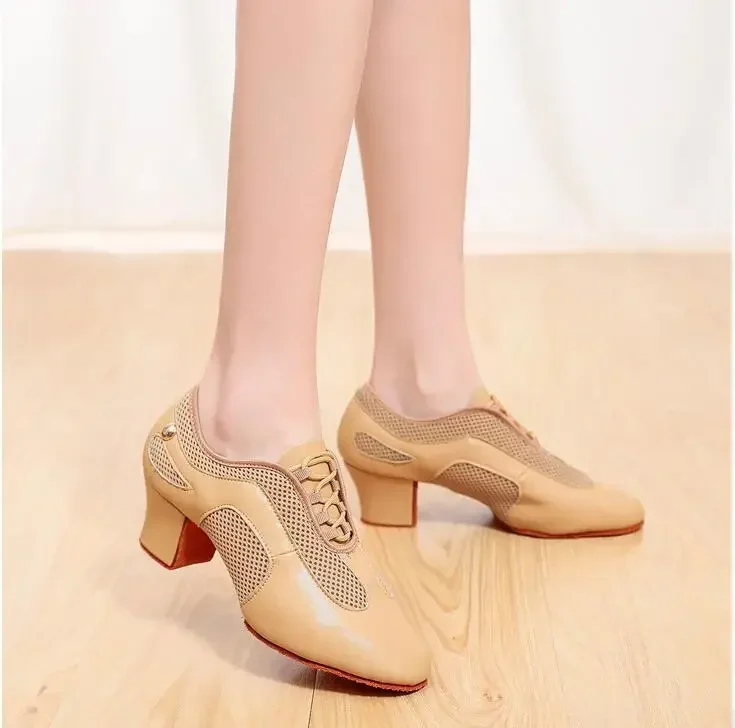 

XIHAHA Breathable Black Camel Mesh Jazz Dance Shoes Sneakers Woman Fittness Outdoor Latin Ballet Shoes Zapatilla De Deporte