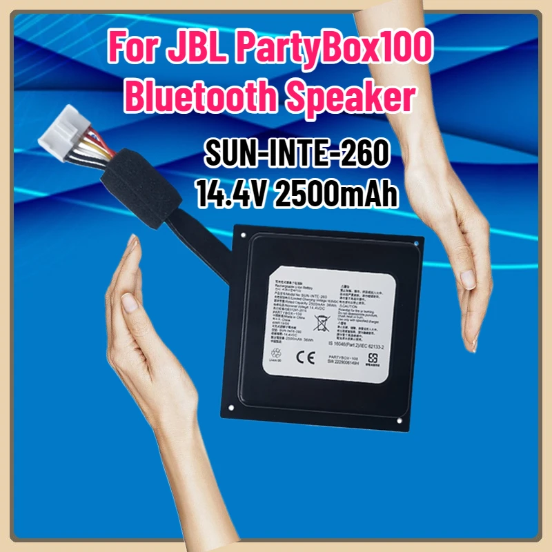 

14.4V 2500mAh SUN-INTE-260 Battery for JBL PartyBox100 Bluetooth Speaker Battery