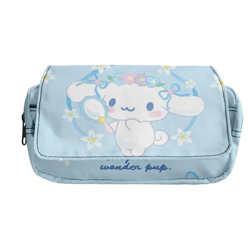 Nieuwe Cartoon Cinnamoroll Etui Grote Oren Hond Jade Hond Sanrio Dubbellaags Potlood Tas Student Multifunctionele Pen Box