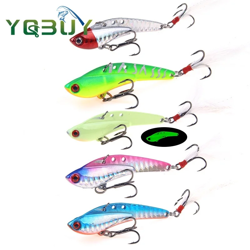 13g/18g/25g/30g Fishing Jig Spoon Lures VIB Metal Blade Baits Fishing Spoon Crankbaits for Trout Bass Salmon Lure