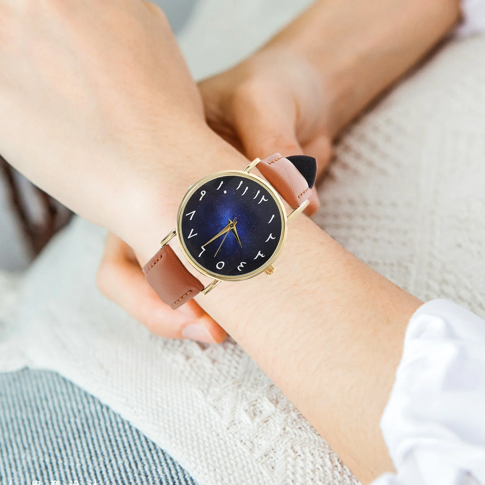 

Dial Watch For Men Adjustable Strap Wristwatch Arabic Numerals Exquisite Decorative Watch Stylish Leisure Wrist Ornament