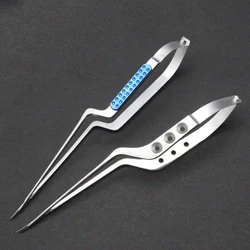 Stainless steel gun-shaped micro-scissors gun-shaped spring surgical tissue curved equipment brain scissors neurosurgery