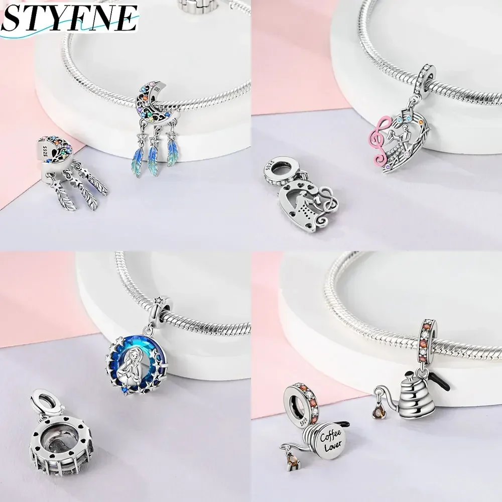 Sterling 925 Silver New Charm Butterfly Virgin Crystal Ring Transfer Beads Beads for Women Diy Bracelet Original Jewelry Gift