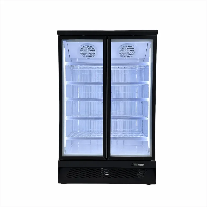 

#Two Door Refrigerator Fridge Display Freezer Glass Door -20 Degrees Display Vertical Freezer