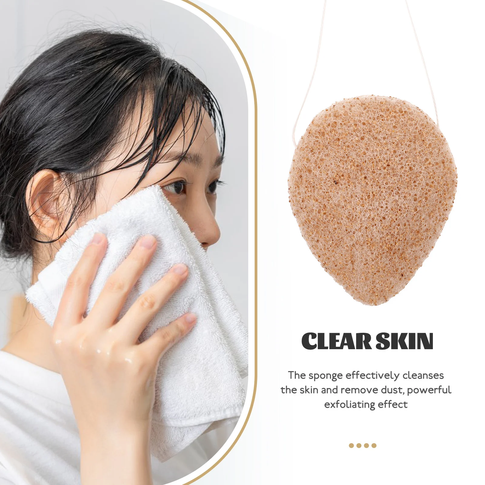 Épurateur exfoliant de nettoyage en noix naturelle, épais et Durable, soins pour la peau, nettoyage en profondeur, éponges douces et Non irritantes