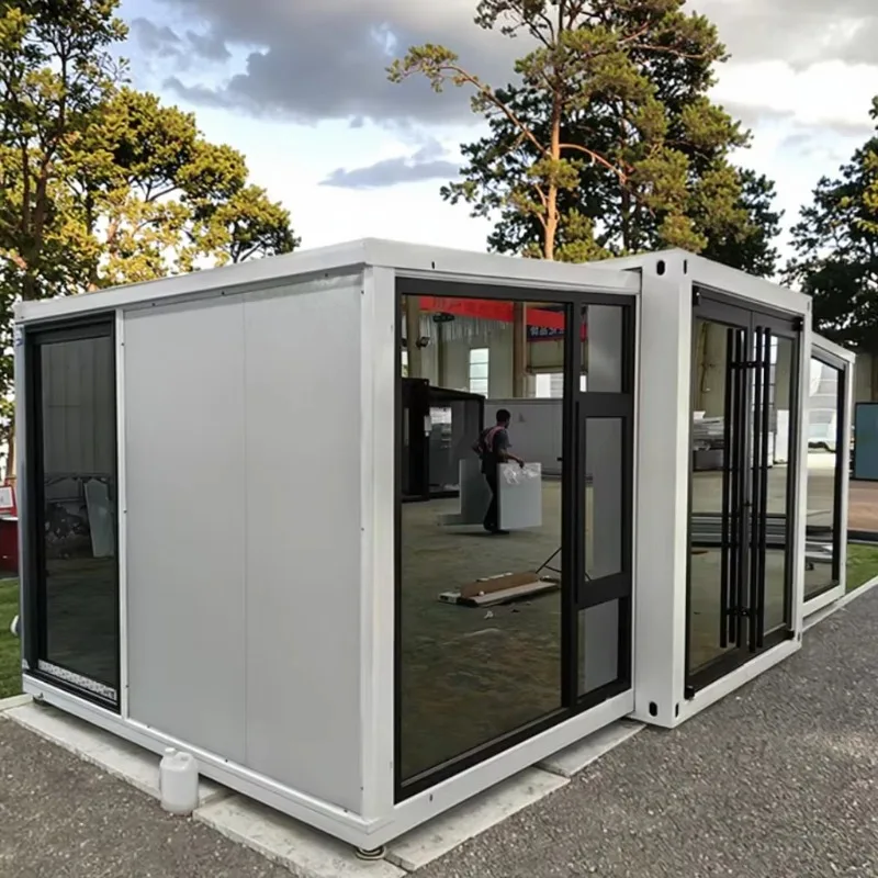 فيلا فاخرة جاهزة الصنع، منزل حاوية قابل للتوسيع بطول 40 قدمًا، غرفتان، وحدات محمولة جاهزة