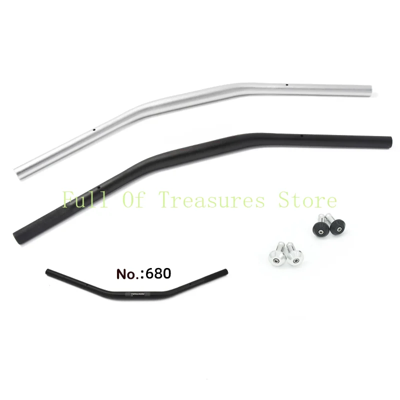 680mm For Hipster FB Mondial HPS125 HPS300CC Aprilia Vintage Universal Flat Aluminum Alloy Variable Dia Cafe Racer Handlebar