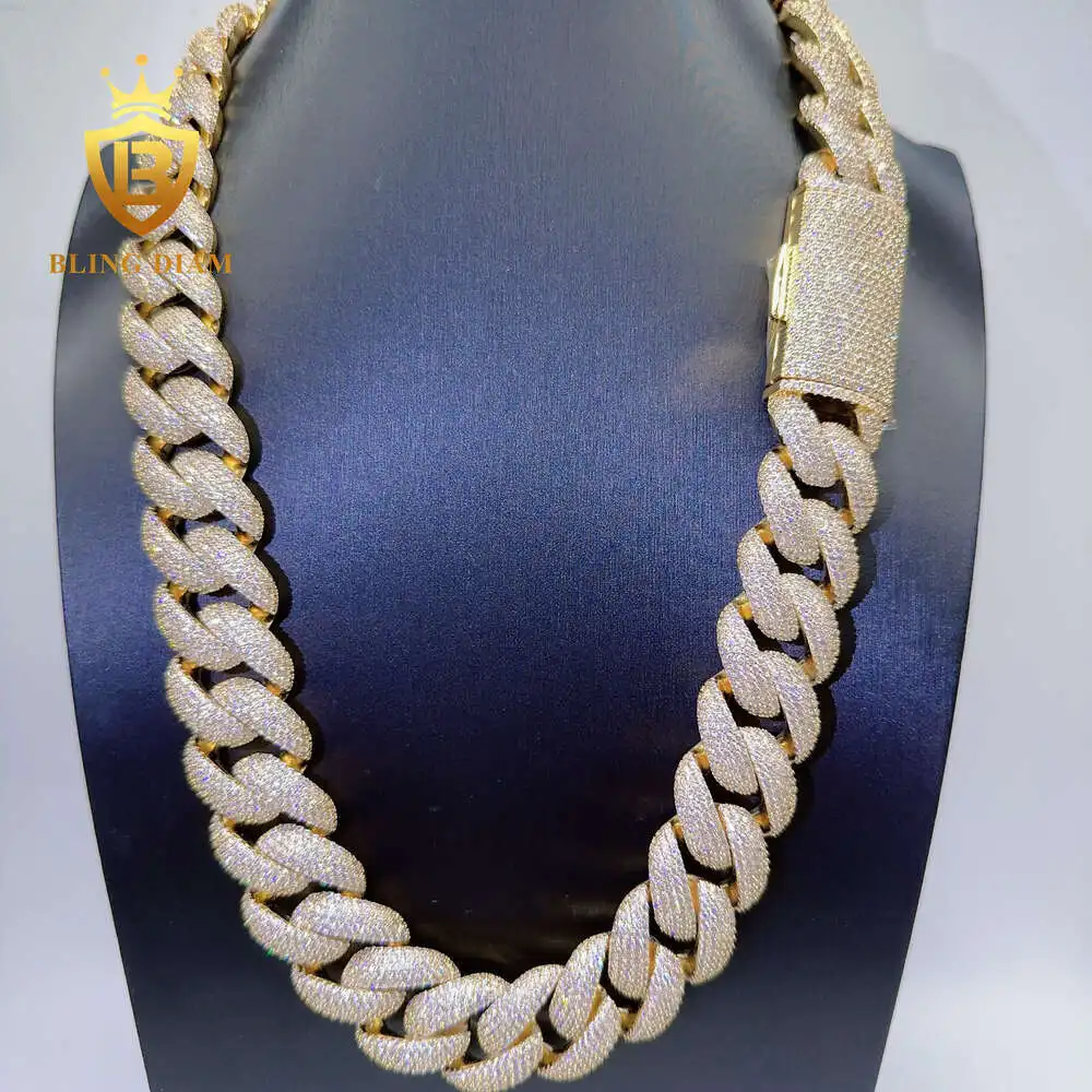 Custom Fine Jewelry Super Big 22.6mm Gold Color Hiphop Chain 5a+ Cz Cuban Link Chains for Men