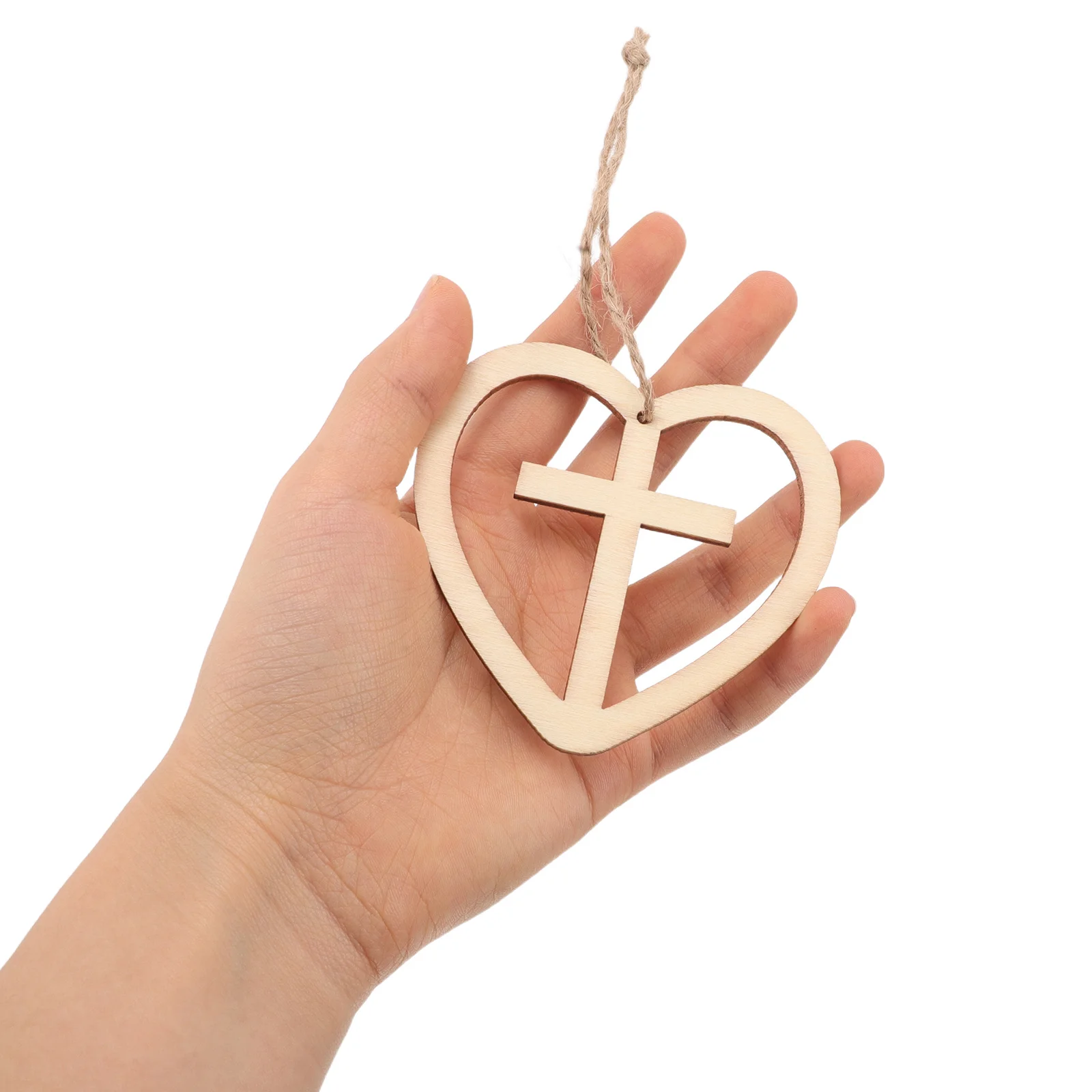 

Pack of 50 Heart Cross Wooden Shapes Decorative Craft Supplies Scrapbooking Embellishments for Wedding Party DIY