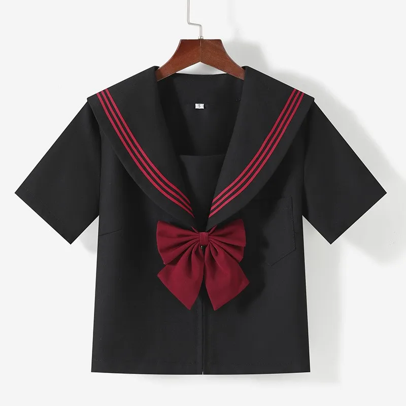 JK Uniform Girl Anime Cosplay Sailor Suit nero ortodosso stile College giapponese coreano studente scuola uniforme classe Top gonne