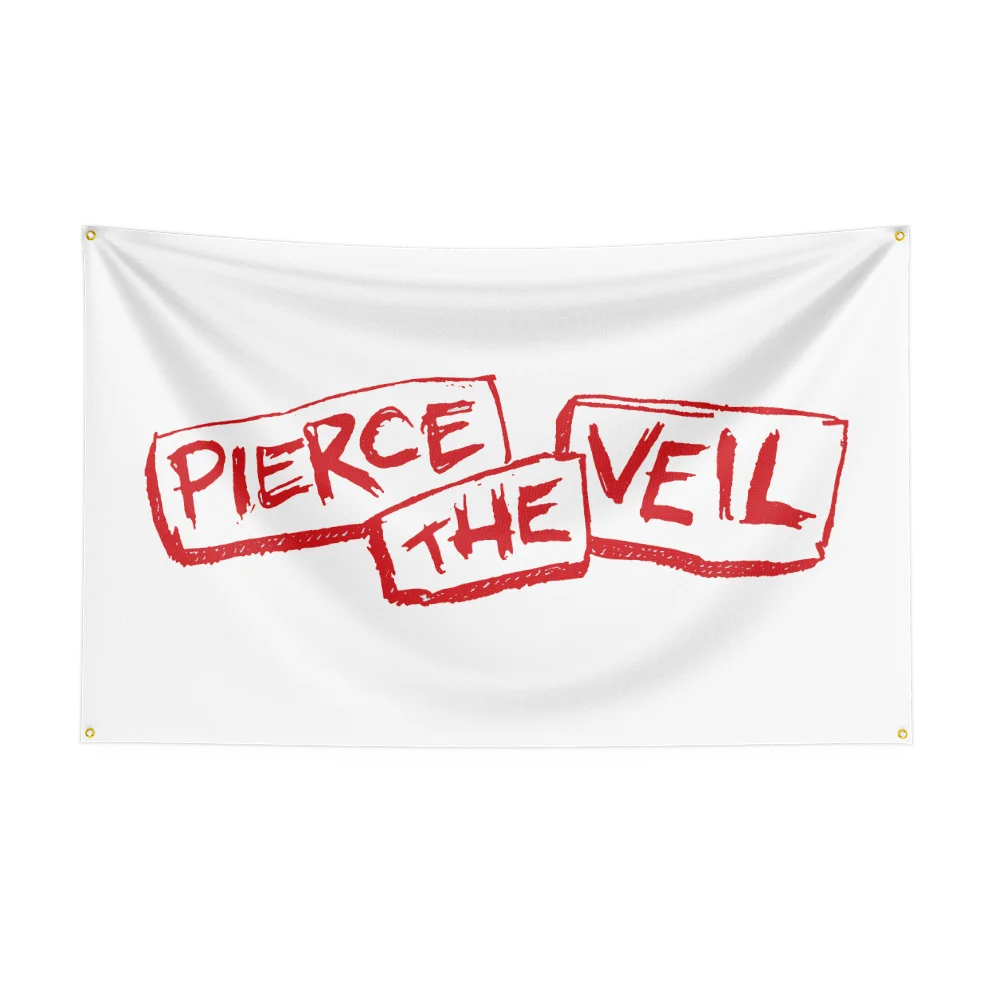 3x5 قدم P-Pierces-the-V-veilS-Rock Band العلم البوليستر الطباعة الرقمية راية للمرآب جدار الفن خارج الباب الديكور #5