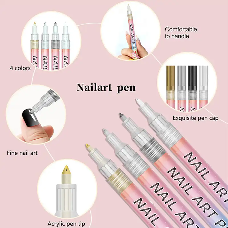 12-kleuren professionele nail art pennenset DIY nail art pennen lijntekening en detailleringshulpmiddelen voor manicure nagelontwerpen
