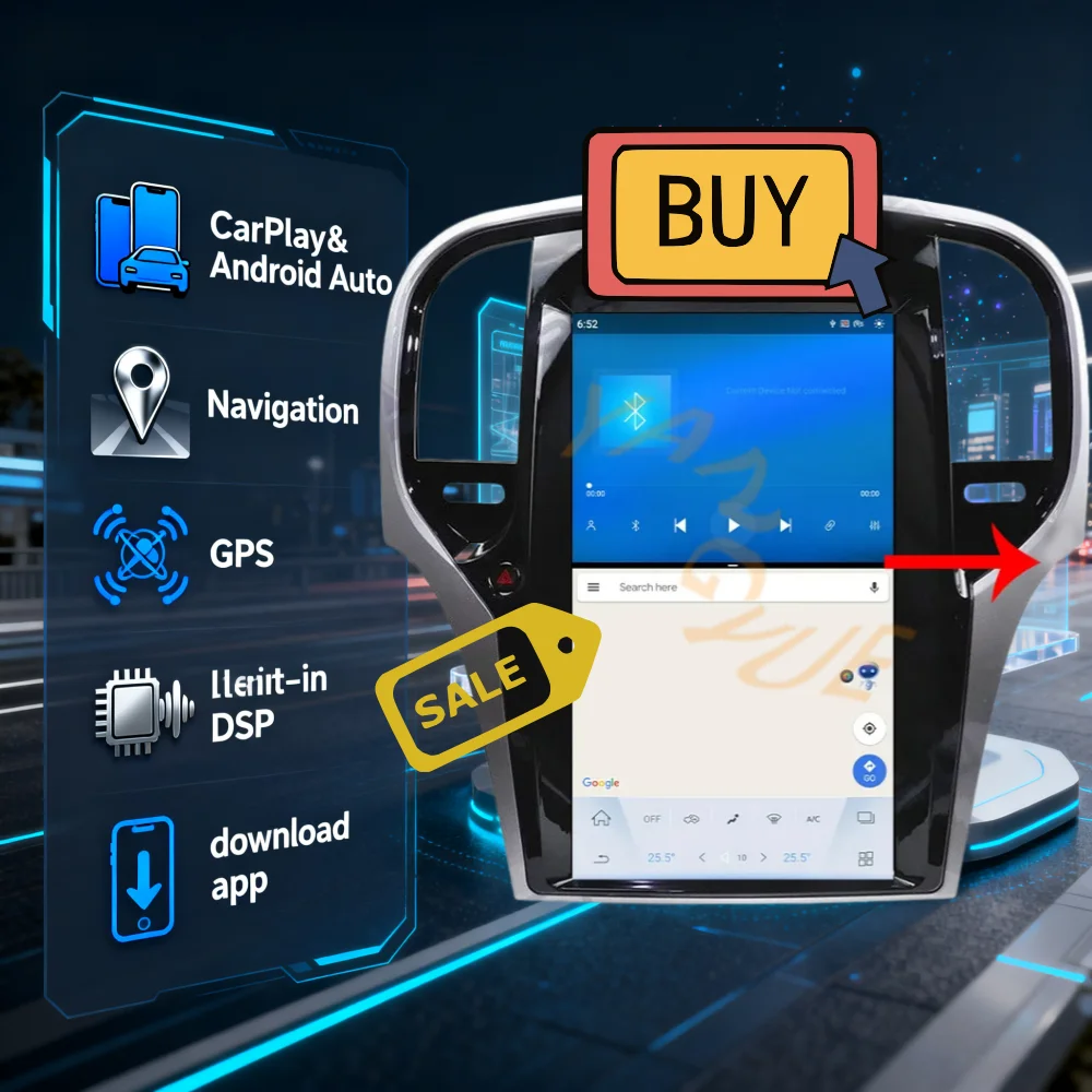 

13,6-дюймовый автомобильный радиоприемник для Chrysler 300C 2012-2019, беспроводной Carplay, Android, стереоприемник, авторадио, мультимедийный плеер, GPS