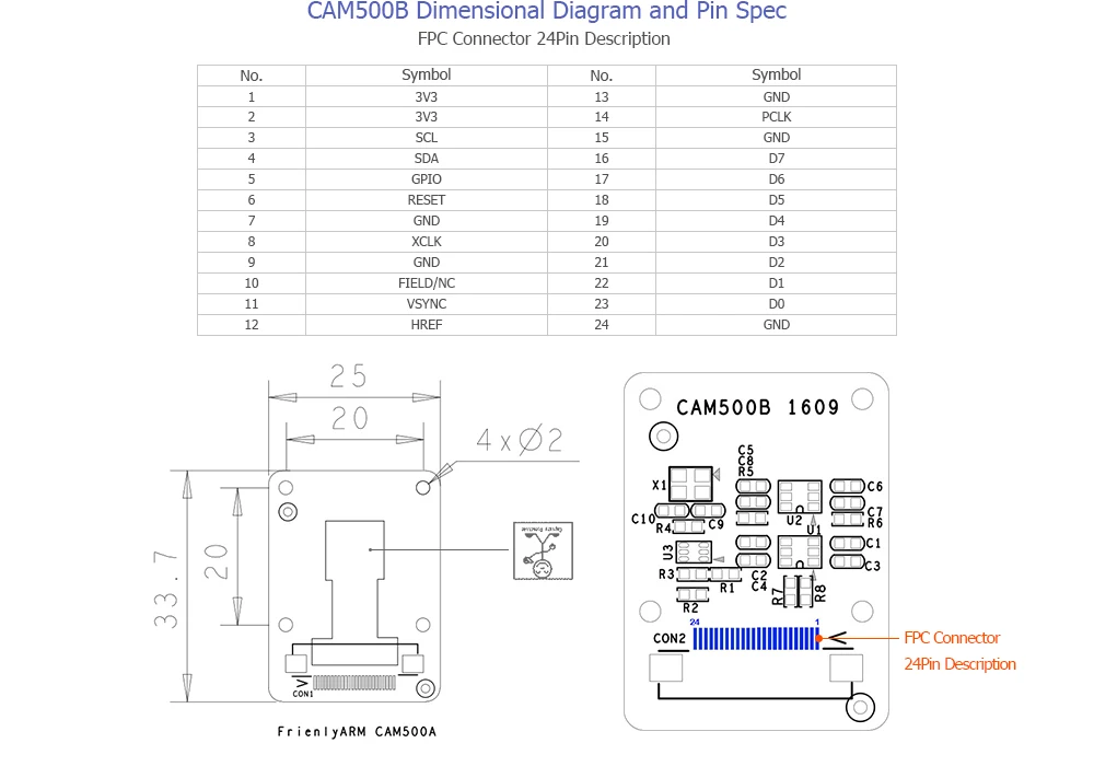 Camera Module OV5460 Kit for the NanoPi Duo2 & NanoPC ARM Demo board series