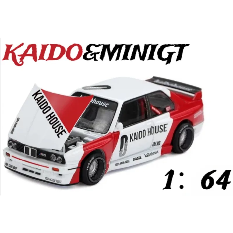KAIDO&MINIGT 1:64 BMW M3 REDBORO Die Casting Alloy Car Model Desktop Ornament Collection Souvenir.