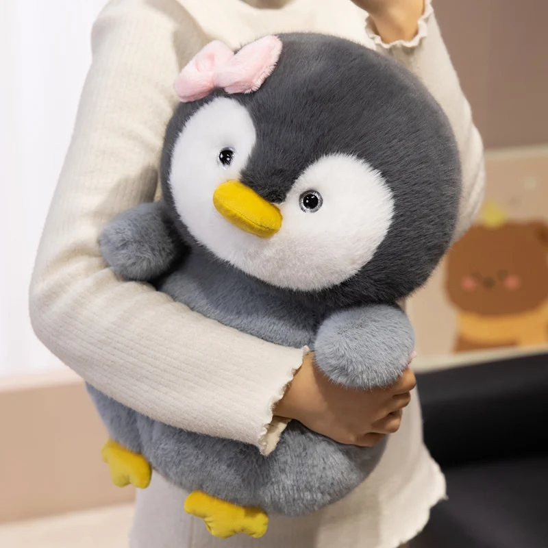 Nuovo Peluche Pinguino Grigio Carino 25/30/40cm, Cuscino Pinguino Super Morbido, Animale di Mare Imbottito ​ ​ Peluche a forma di animale, regalo per bambini