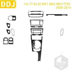 For Audi TT 8n 8J MK1 MK2 MK3 TTRS 2008-2014 Accessories Carbon Fiber Car Interiors Gear CD Door Trim Sticker