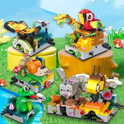 Build and Play with Cute Animal Models | Puzzle Toy Set with Parrot, Bee, Frog, Butterfly, Snail and Rabbit Building Blocks