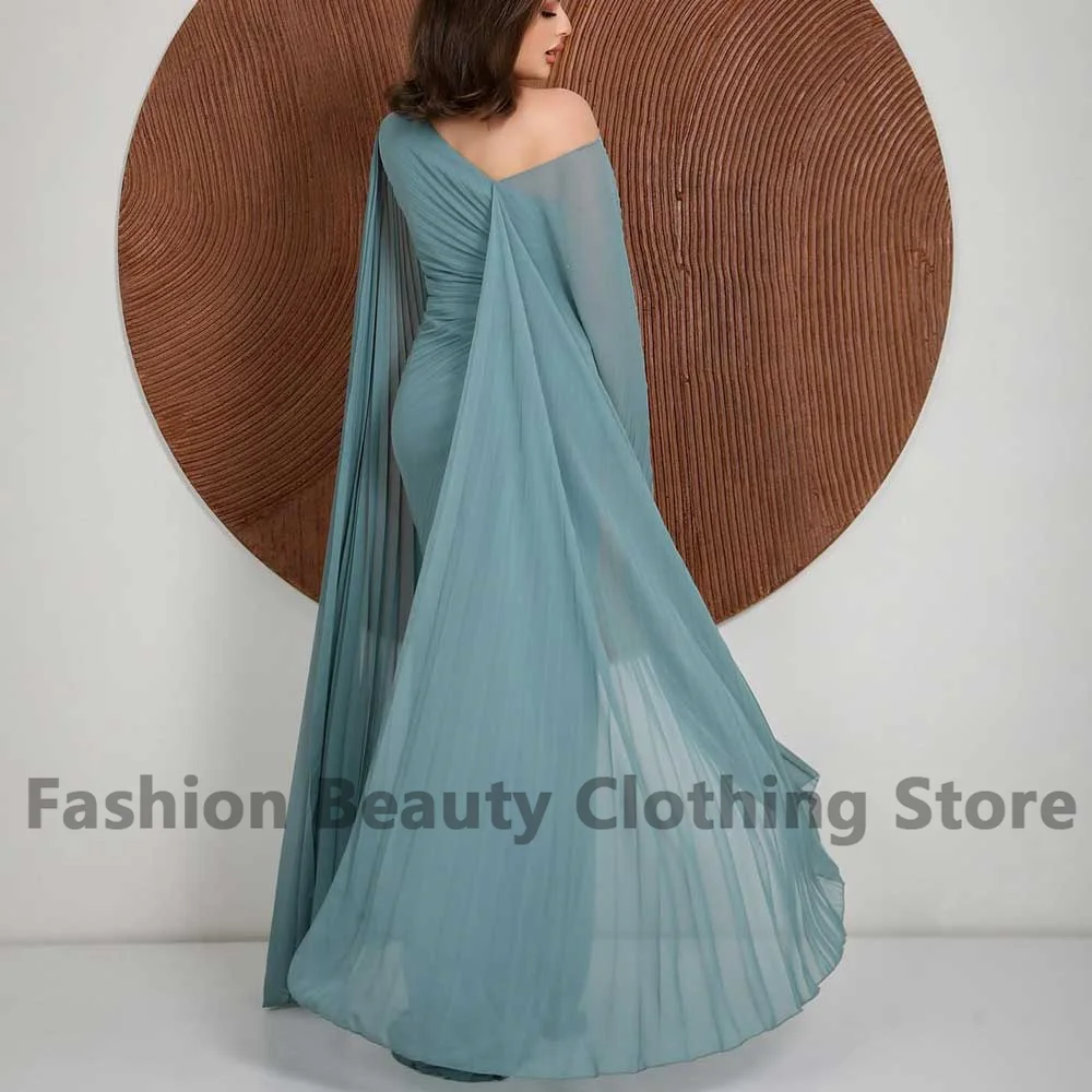 Robe de soirée en mousseline de soie plissée pour femme, gaine de tempérament, fente haute, dos nu, robe de Rh