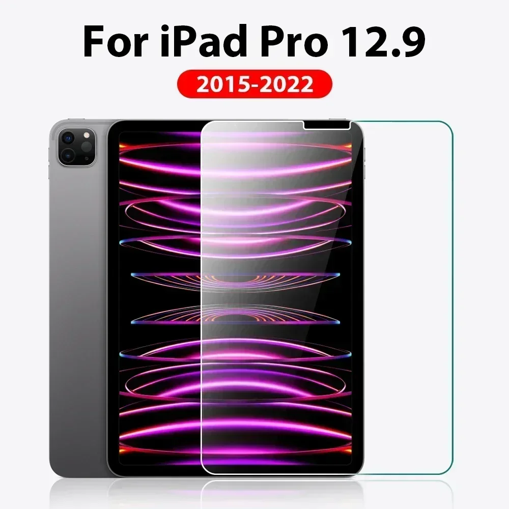 กระจกนิรภัยสำหรับ iPad Pro 12.9 12 9 1st 2ND 3rd 5th 4th 6th อุปกรณ์ป้องกันหน้าจอสำหรับ iPad 12.9 2018 2020 2021ฟิล์มป้องกัน2022