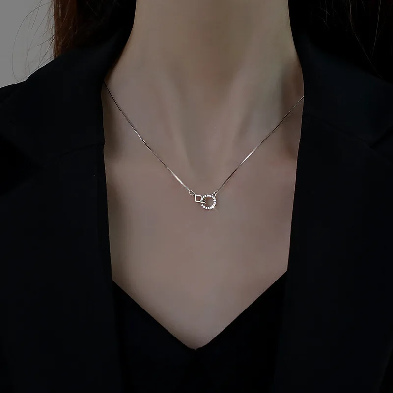 

Французский кулон, геометрическое ожерелье, женский нишевый дизайн, модный и универсальный темперамент, цепочка на ключицу