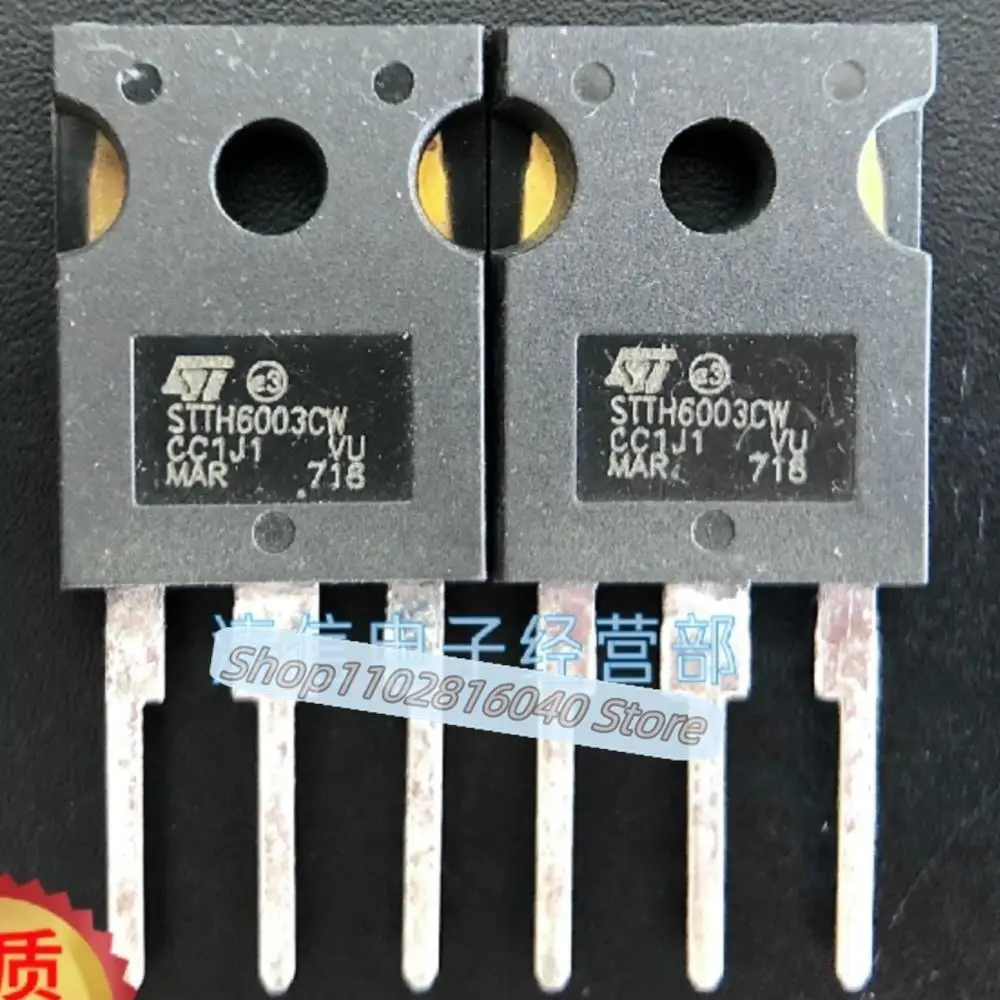 10PCS/Lot STTH6003CW   60A 300V  TO-247 Best Quality Imported Original Spot