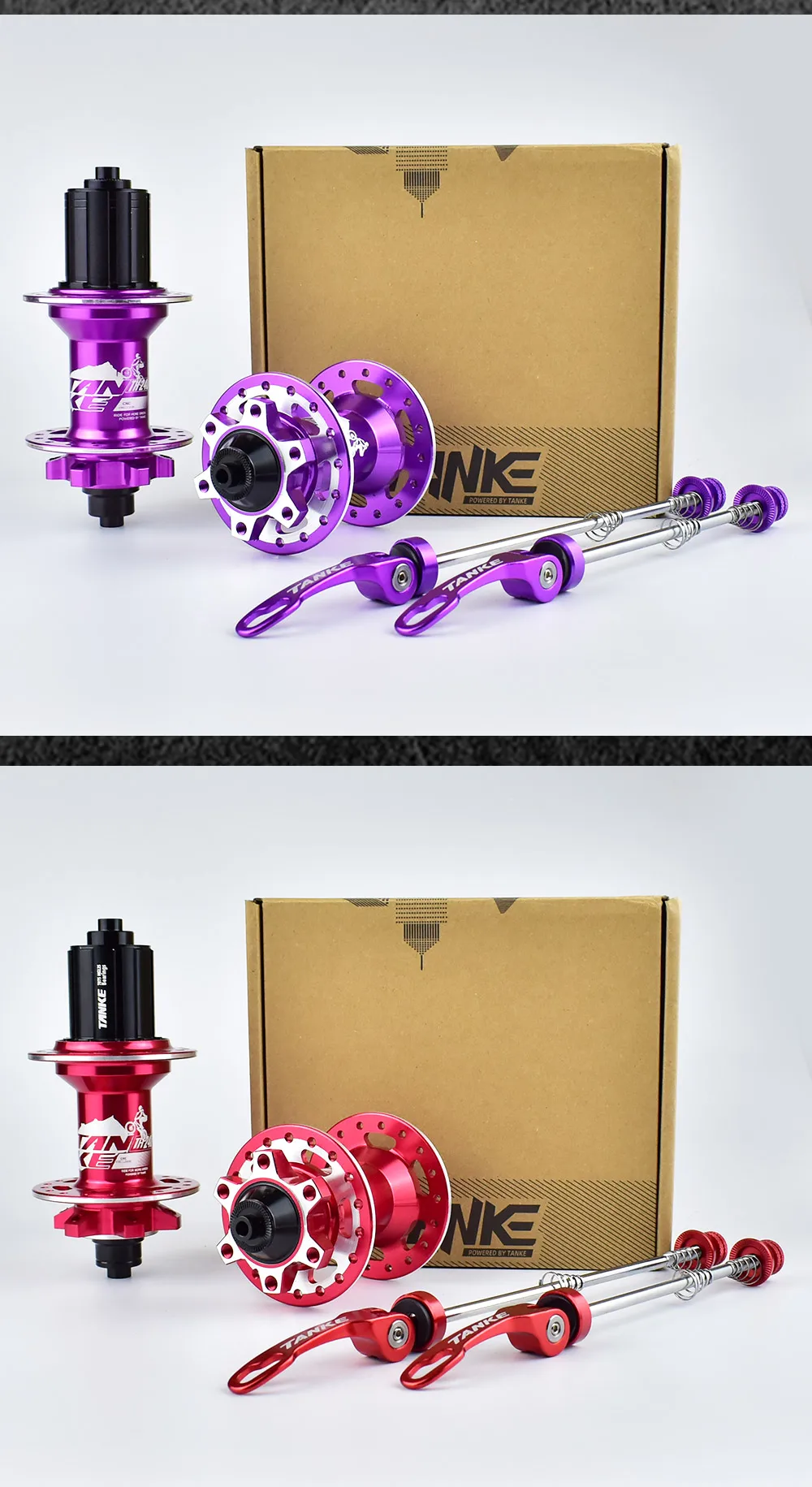 Tanke Mozzo MTB 120 Click – 32/36 Fori, 6 Cuscinetti Sigillati, Per Freno A Disco, 7-12 Velocità, QR, In Lega Di Alluminio Anodizzato