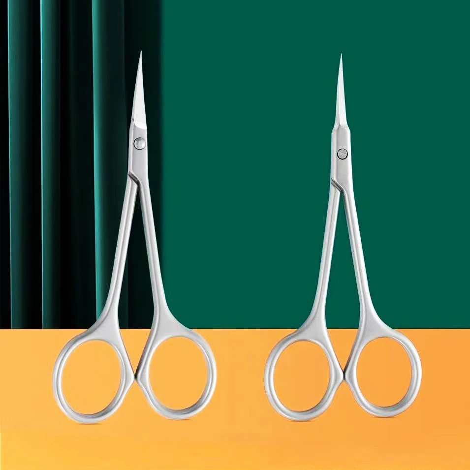 Stainless Steel Cuticle Scissors Dead Skin Remover For Nails Art Clippers Russian Nail Scissors Manicure Curved Tip Scissor