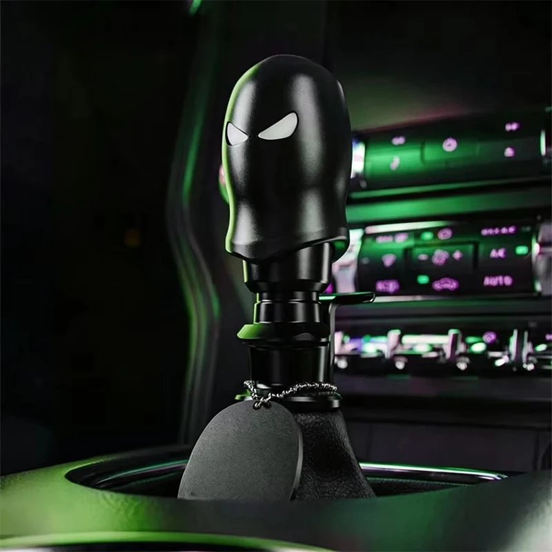 Halloween Black JDM Ghost Style Universal Car Gear Shift Knob Manual Transmission Shifter Lever Headle Comes With Three Adapter