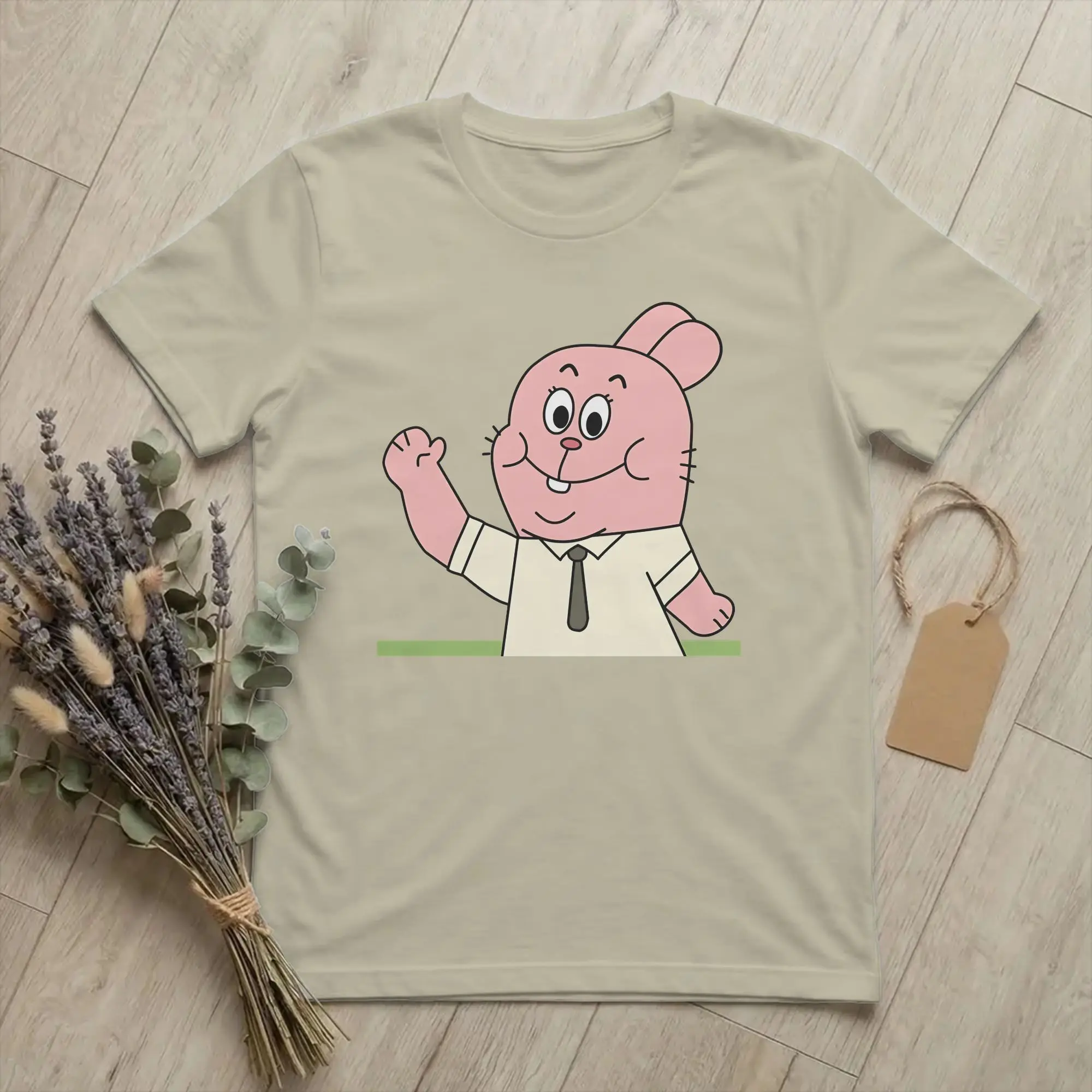 Hello Richard Watterson! Gumballs  T-Shirt Awesome 100% Cotton Tee Shirt Round Neck Short Sleeve T Shirt Plus Size Clothing