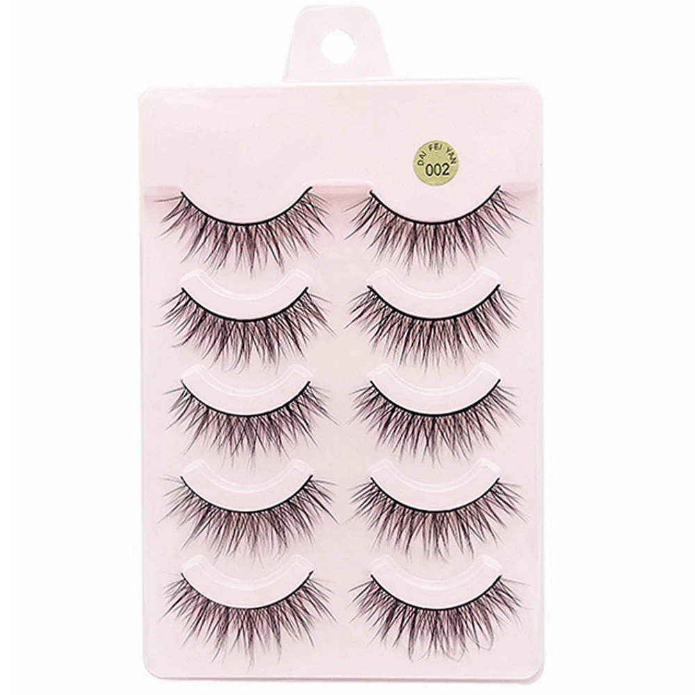 5 Pairs False Eyelashes Super Natural Lashes Faux Cils 3D Fake Eyelashes Extension Soft Band lots,Long Thick Reusable for makeup