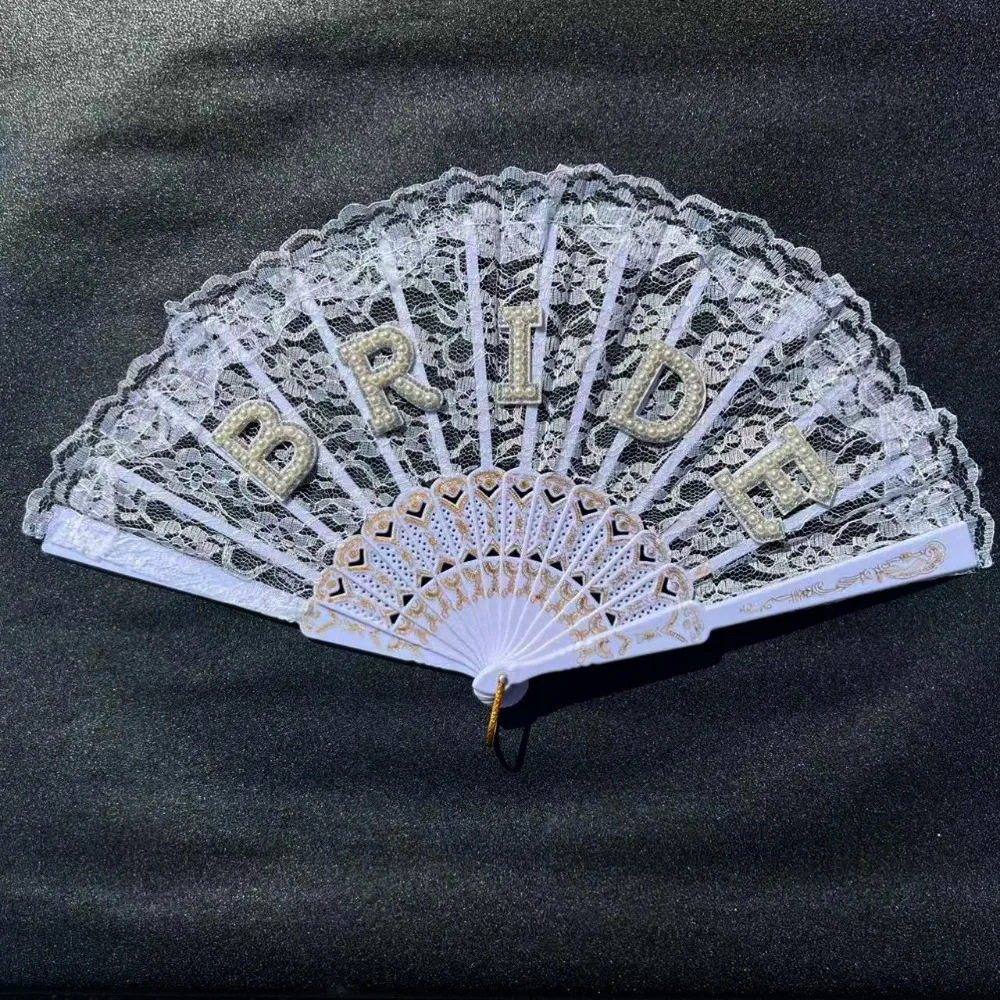Elegant Vintage Hand Fan Lace Multicolor Wedding Party Bride Fan Photography Prop Chinese style Hanfu Accessories