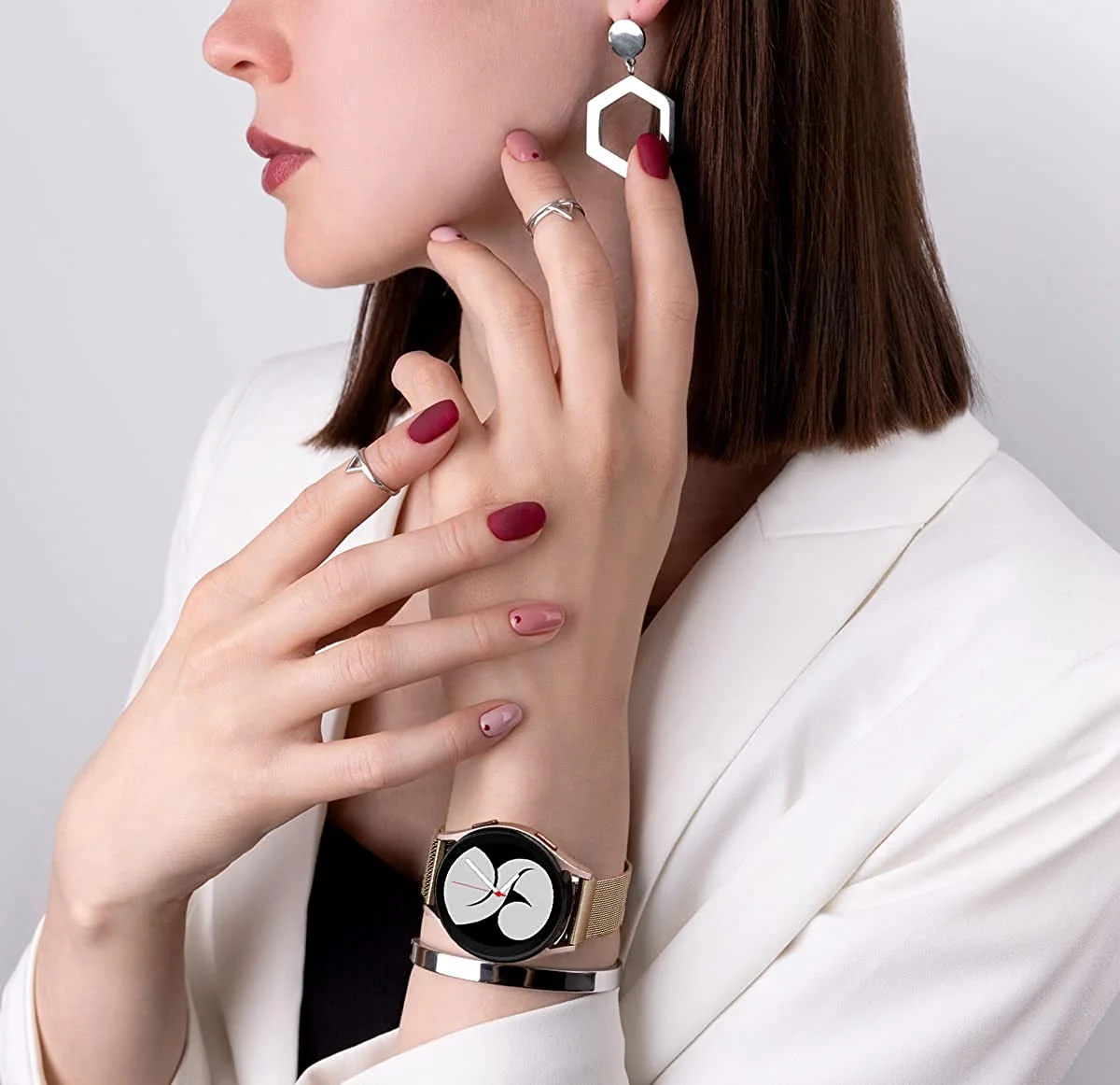 Correa milanesa de 20mm y 22mm para Samsung Watch 6/5/4 Active 2/Amazfit GTS 4/GTR, Correa para Huawei Watch 4/3/GT3-2 Pro