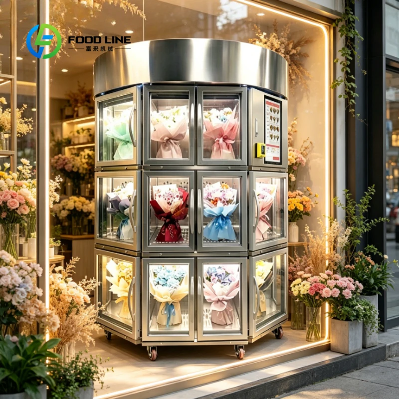 Customized Self Service Bouquet Vending Machine 24 Hours Flower Vending Machine SDK Touchscreen Cloud-Based Management