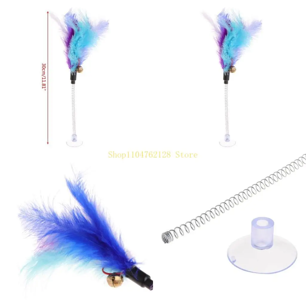 Для игрушек для кошек с всасывающим чашкой котенок пера -игрушки Fun Interactive Best Sale