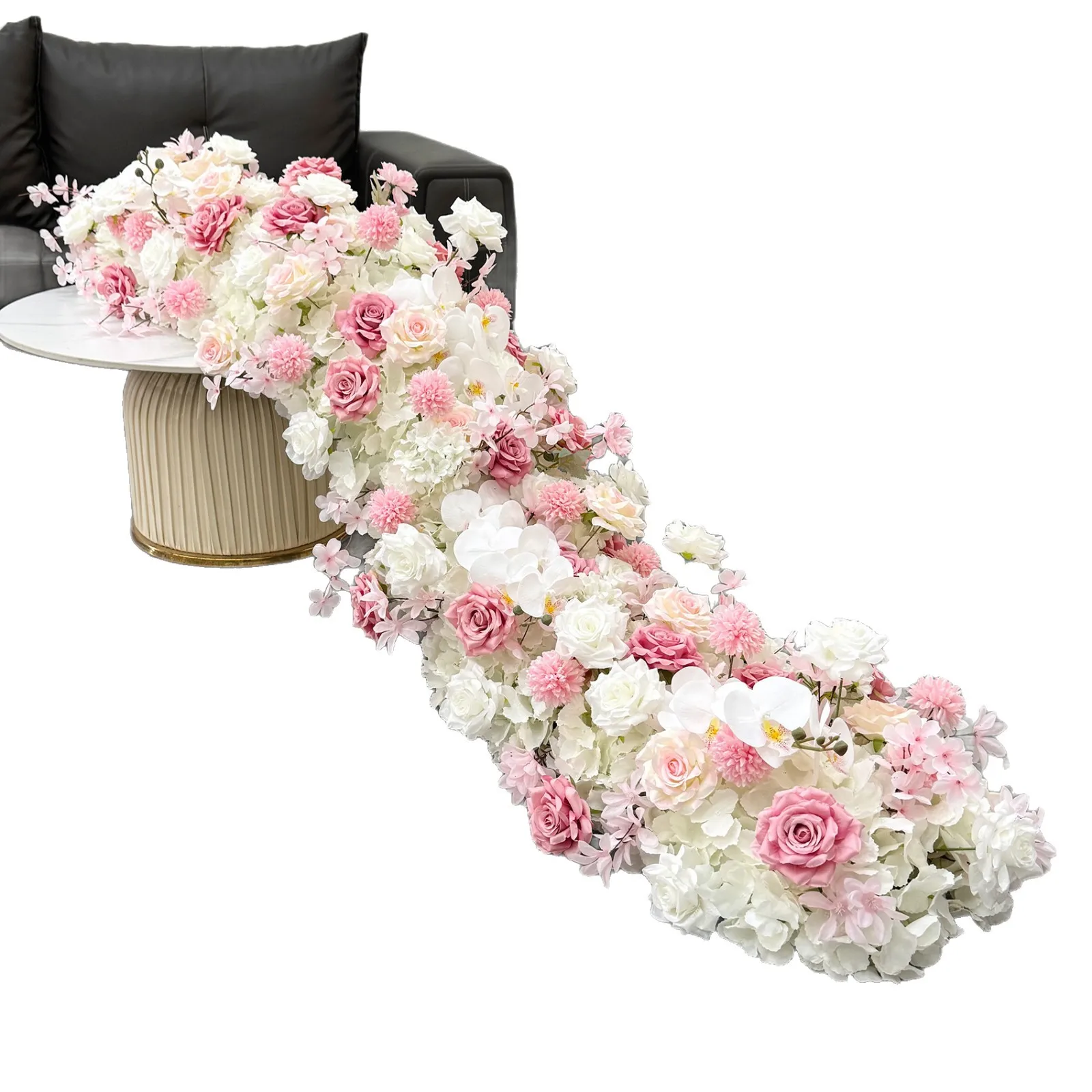 

Table flower row wedding, table meeting, long table arch shelf, decoration