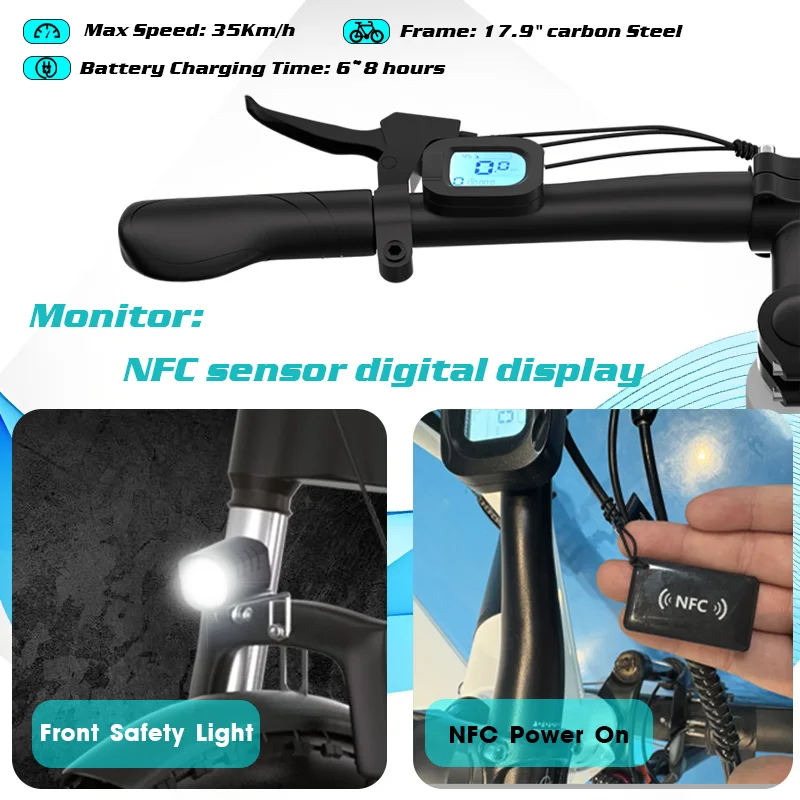 ZEEGR H1 Light Electric Bike 500W Motor 48V13Ah Battery 26 Inch Tire E-Bike Commuter Men and Women Can Ride Electric Bicycle image 5