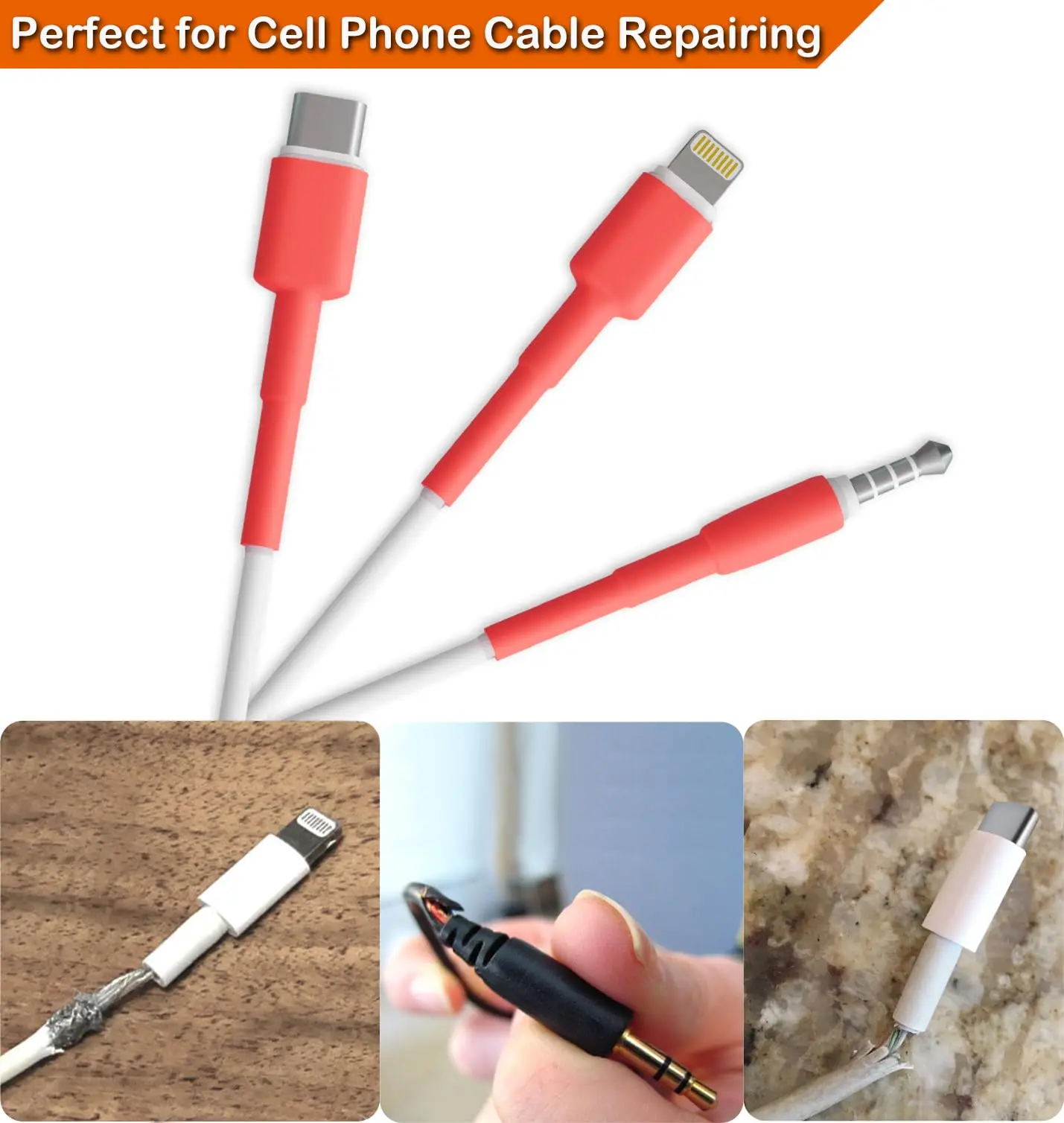 Heat Shrink Tube Wrap 3:1 Ratio Inner Diameter 6.4 mm/ 7.9 mm/ 9.5 mm, Heat Shrink Tubing Kit Sleeving Dedicated to the Repair