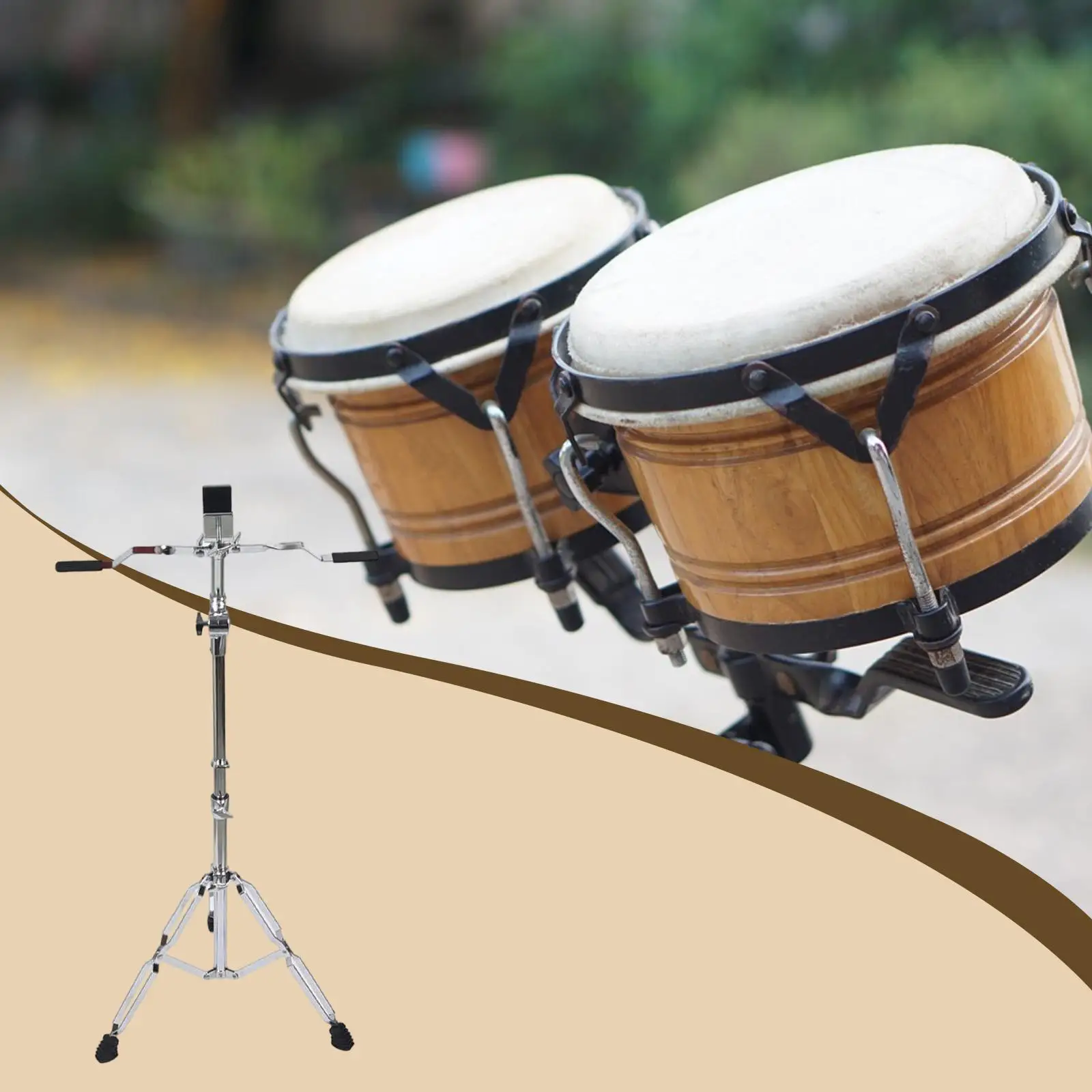 

Heavy Duty Iron Drum Stand Adjustable Drum Holder for Classroom Kit Practice Stage Performance