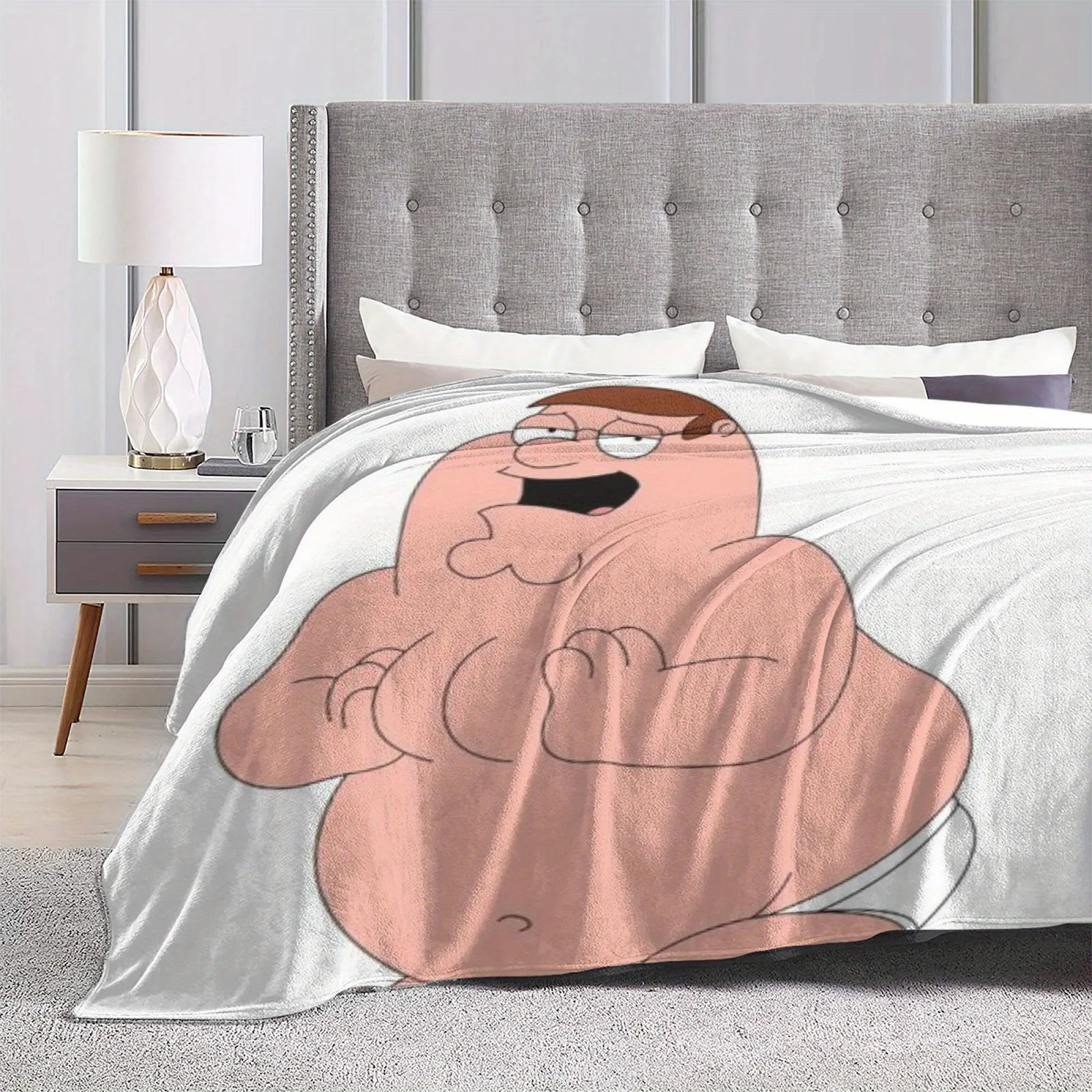 بيتر غريفين بطانية قطيفة ناعمة من الفلانيل لجميع المواسم أريكة للمنزل والمكتب شخصية مميزة فنية دافئة أنيقة لغرفة المعيشة #5