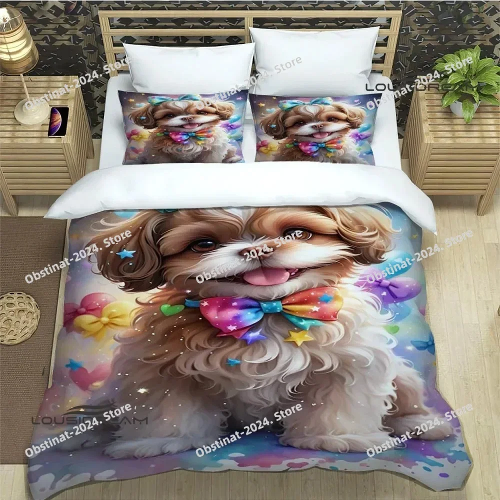 

3D Cute dog printed Bedding Sets exquisite bed supplies set duvet cover bed comforter set bedding set luxury birthday gift