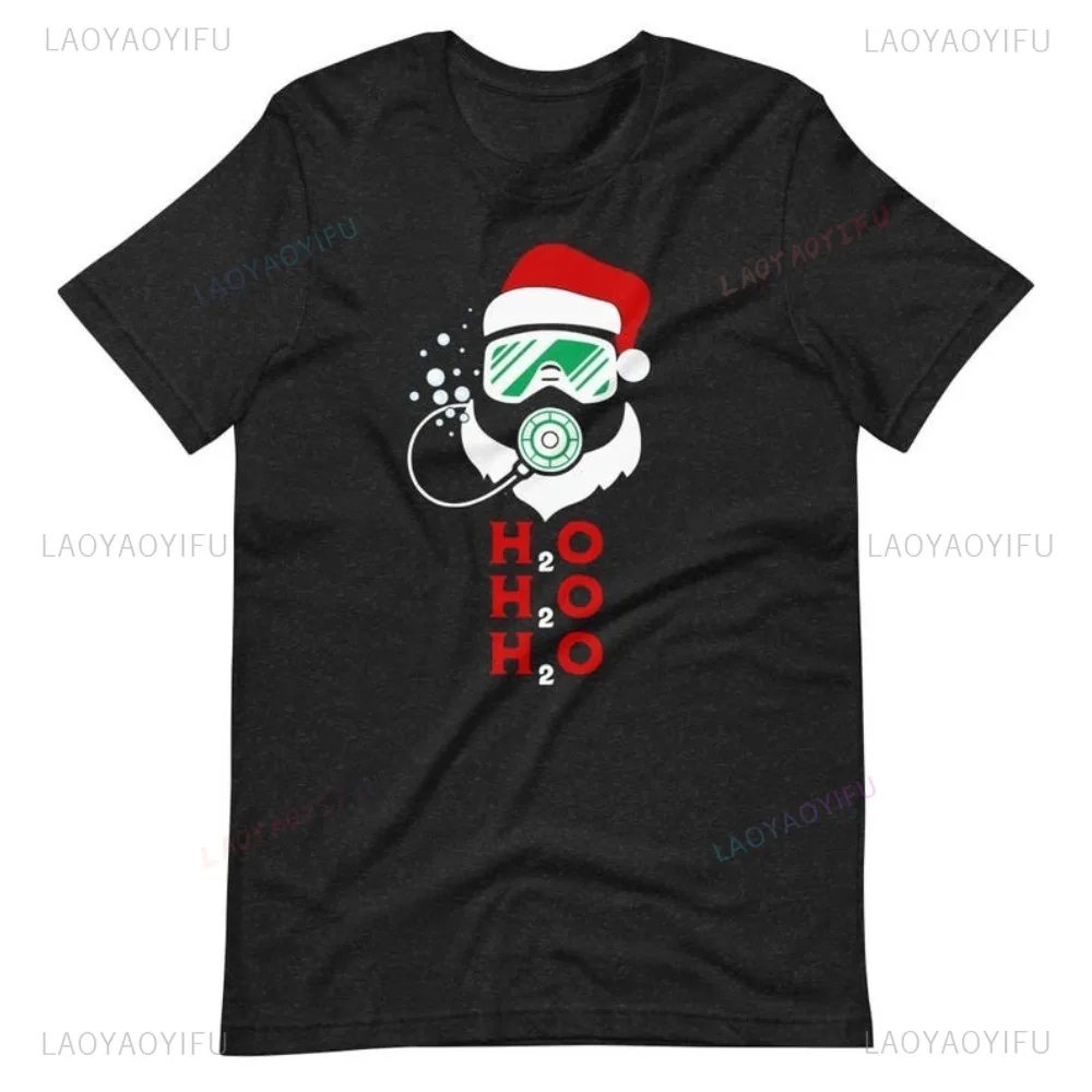 Funny Santa Scuba Diver Holiday Diving Gift T-Shirt Swimming Underwater Dive Sports Tshirt Casual Fashion Loose Man Women Tees