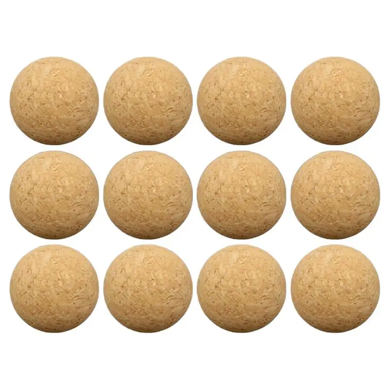 1/6Pcs 36mm Table Football Cork Solid Wood Foosball Table Soccer Ball Fussball Football Machine Replacement Accessories