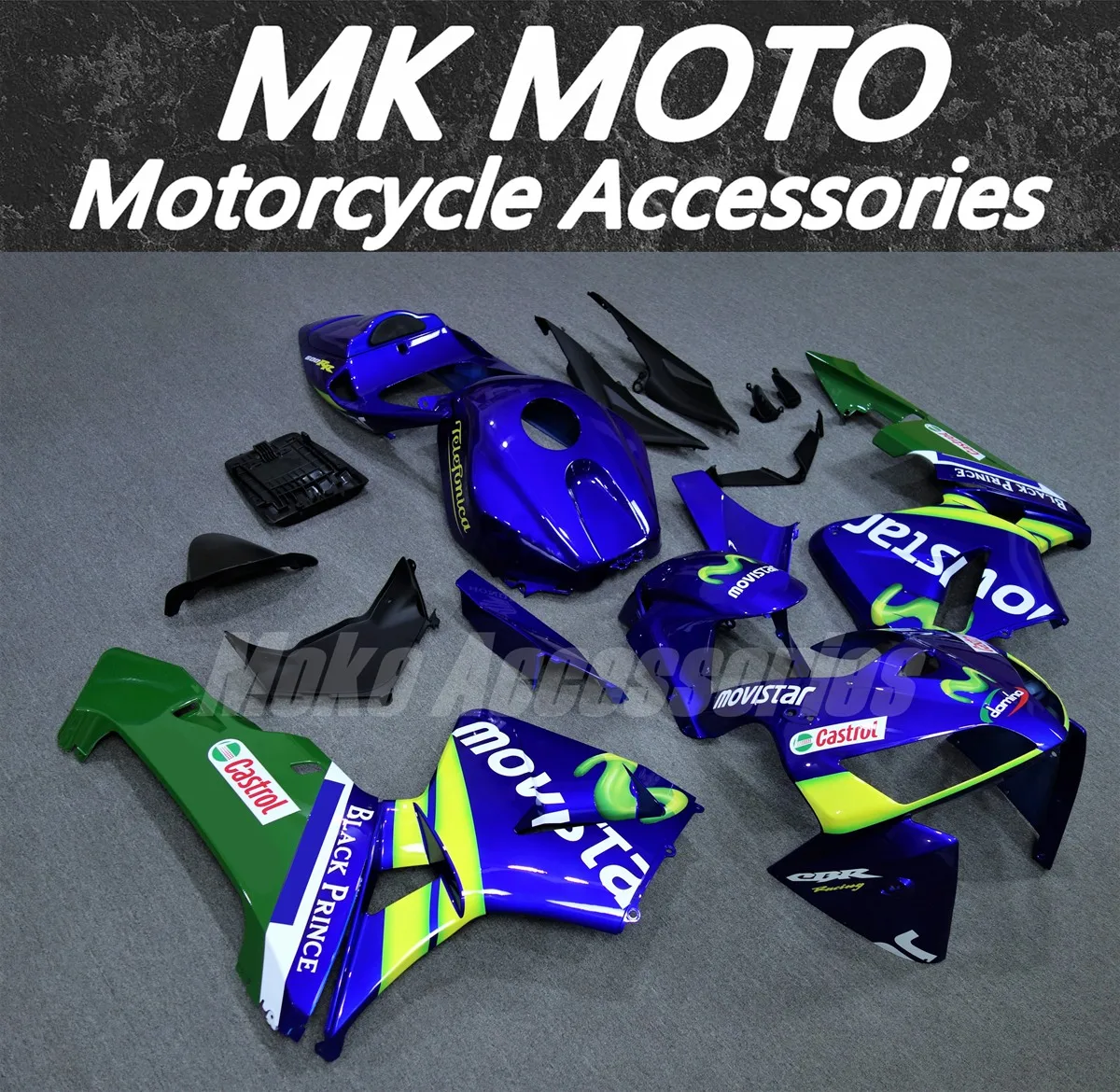 Motorcycle Fairings Kit Fit For Cbr600rr 2005-2006 Bodywork Set High Quality ABS Injection New Blue Movistar