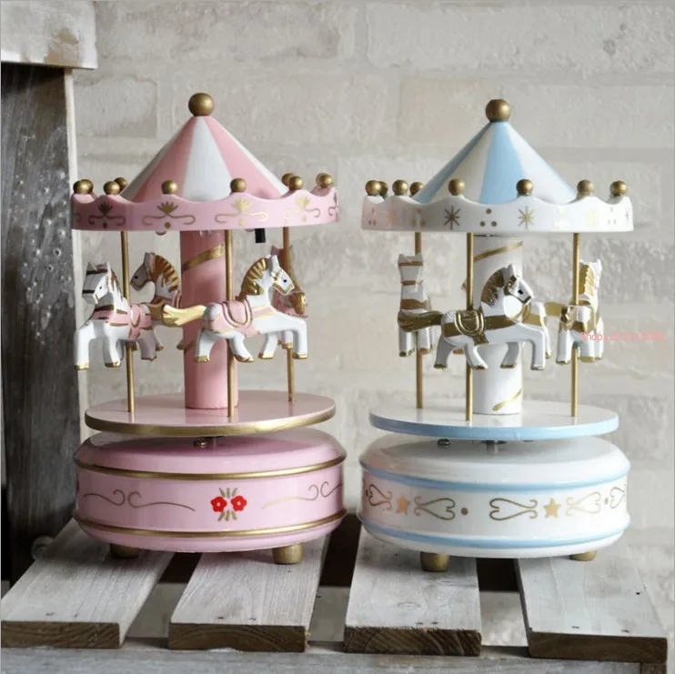 Carousel Music Box Clockwork Grocery Spin Best Friend Birthday Craft Gift Home Baking Cake Decoration
