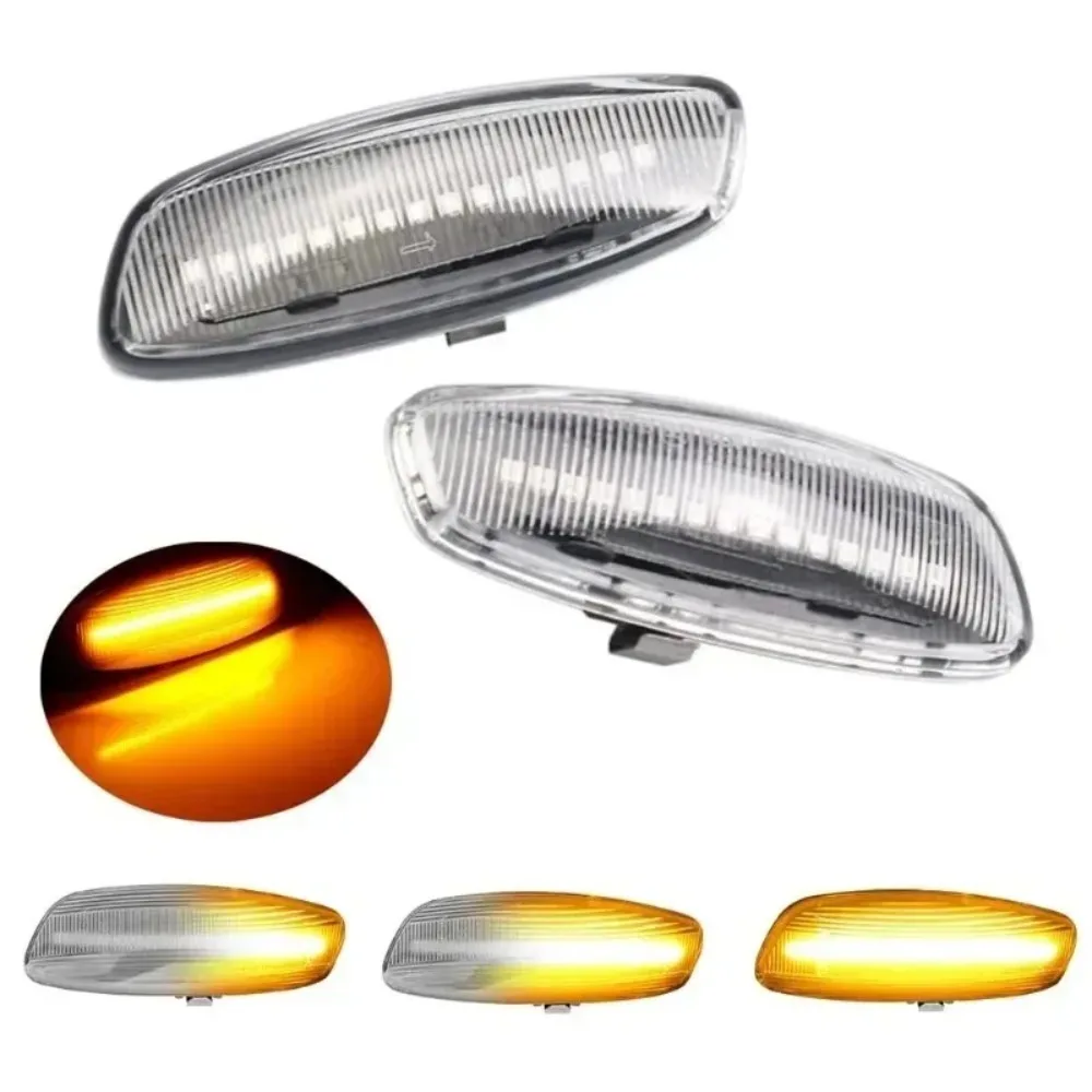 Para Peças de Substituição 308 207 3008 5008 para Citroen C4 C3 C5 DS3, 2 Peças de Luz de Sinalização Lateral Dinâmica LED com Pisca Sequencial
