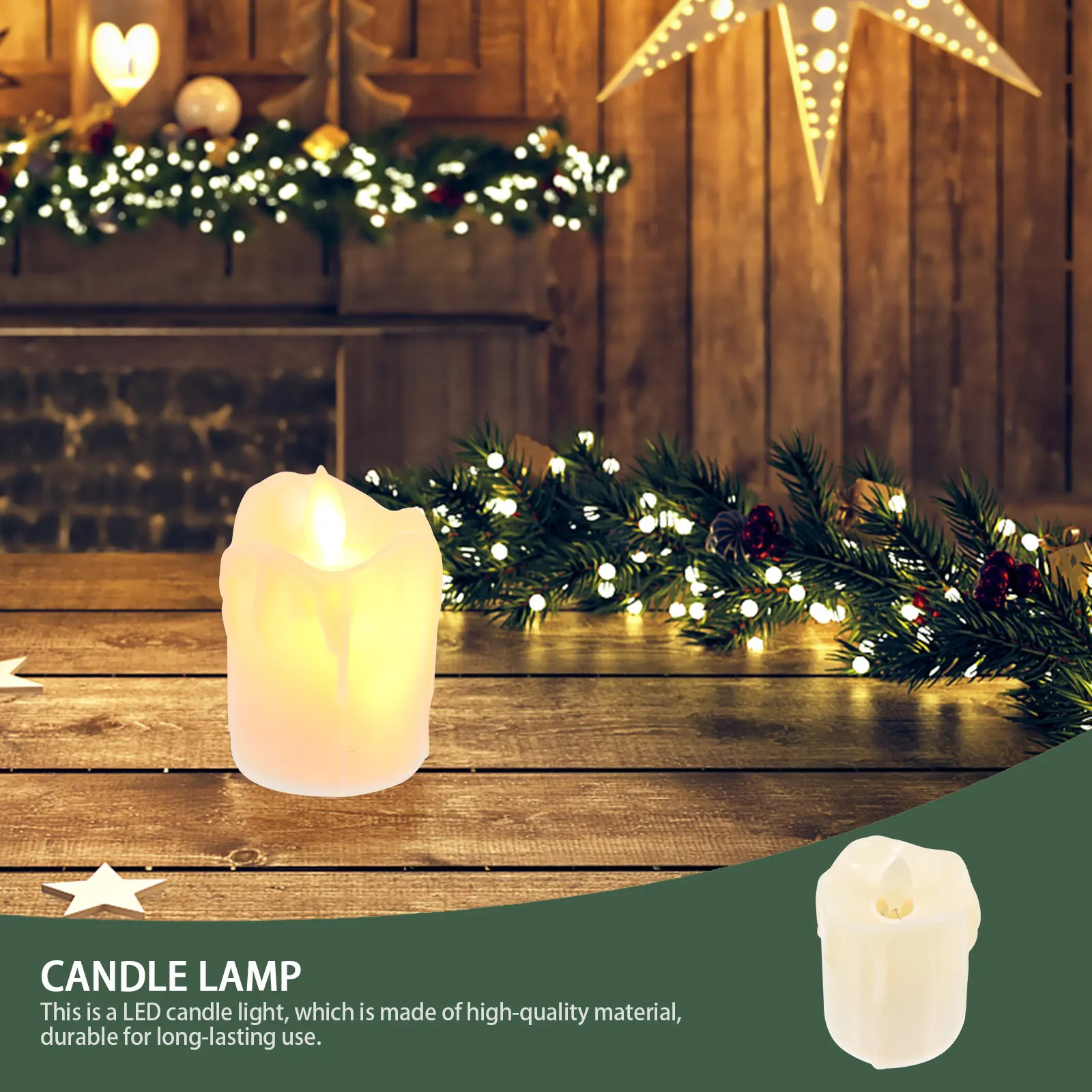 12 pezzi a forma di simulazione lampada elettronica atmosfera luce luce festa giardino matrimonio