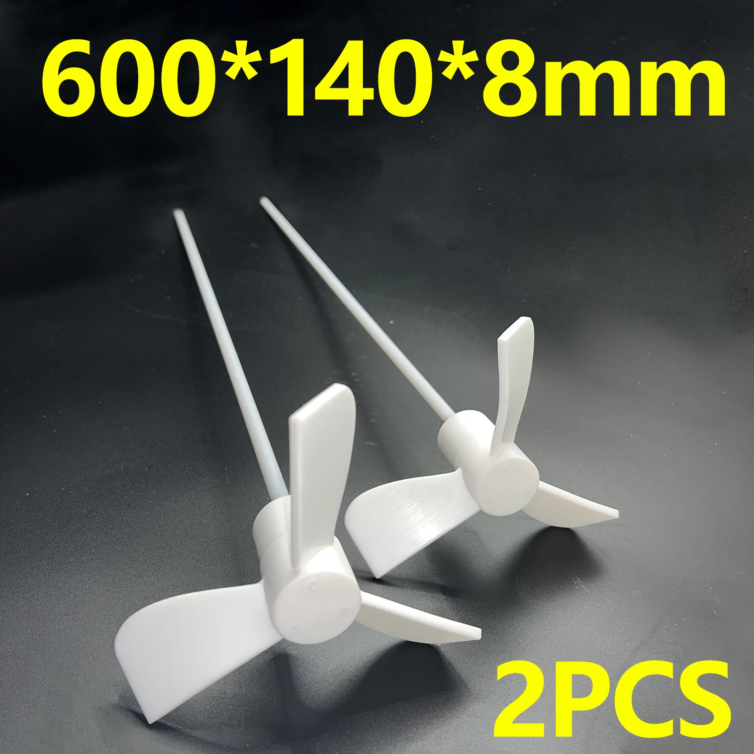 

2 pieces PTFE three-blade stirring paddle 600*140*8mm high temperature resistant propeller mixer
