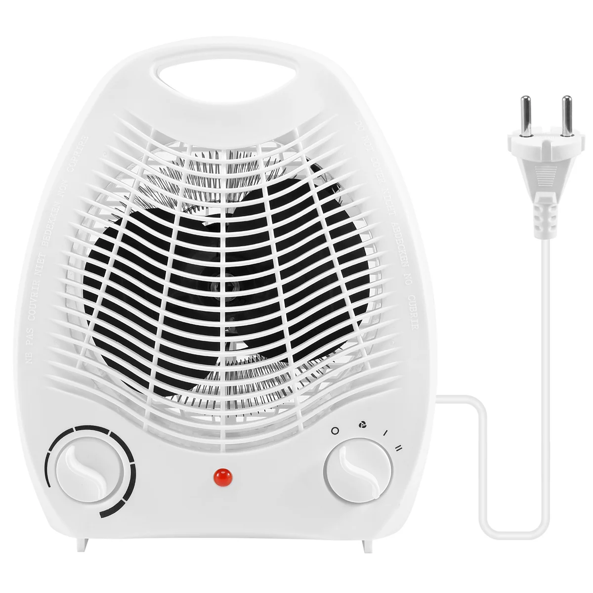 Mini radiateur soufflant électrique portable, 2000W, 220V, 3 réglages de chauffage, réchauffeur d'espace de chauffage à l'air, ventilateur E, hiver